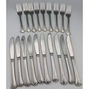 19 Piece Wallace RESPLENDENCE 18/10 Stainless‎ Flatware Fork Knife